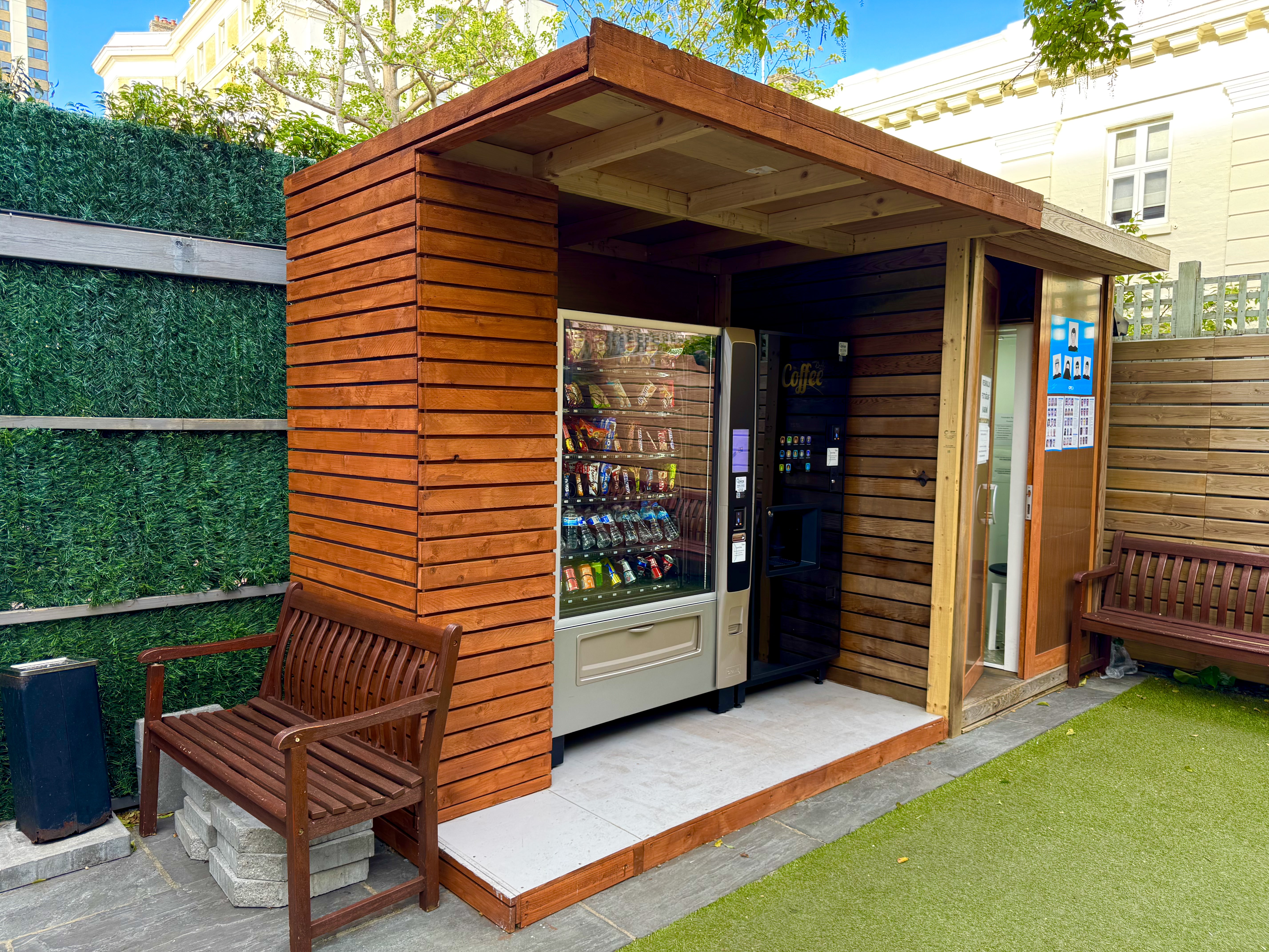 Vending Machine Location 1 - Secure outdoor vending facility in London